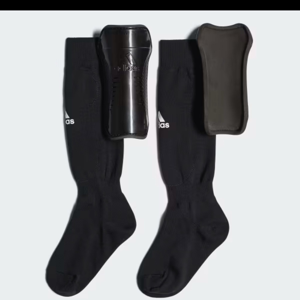 adidas youth small Black Athletic Socks with Shin Guards